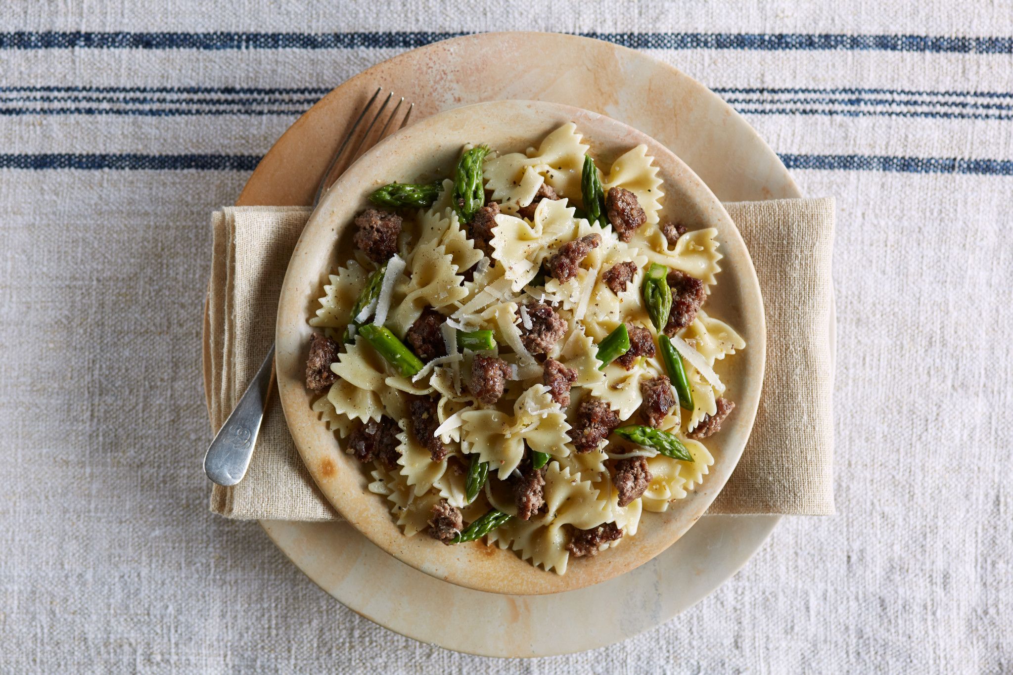 beef asparagus pasta toss